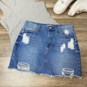 Distressed Mini Skirt size Large